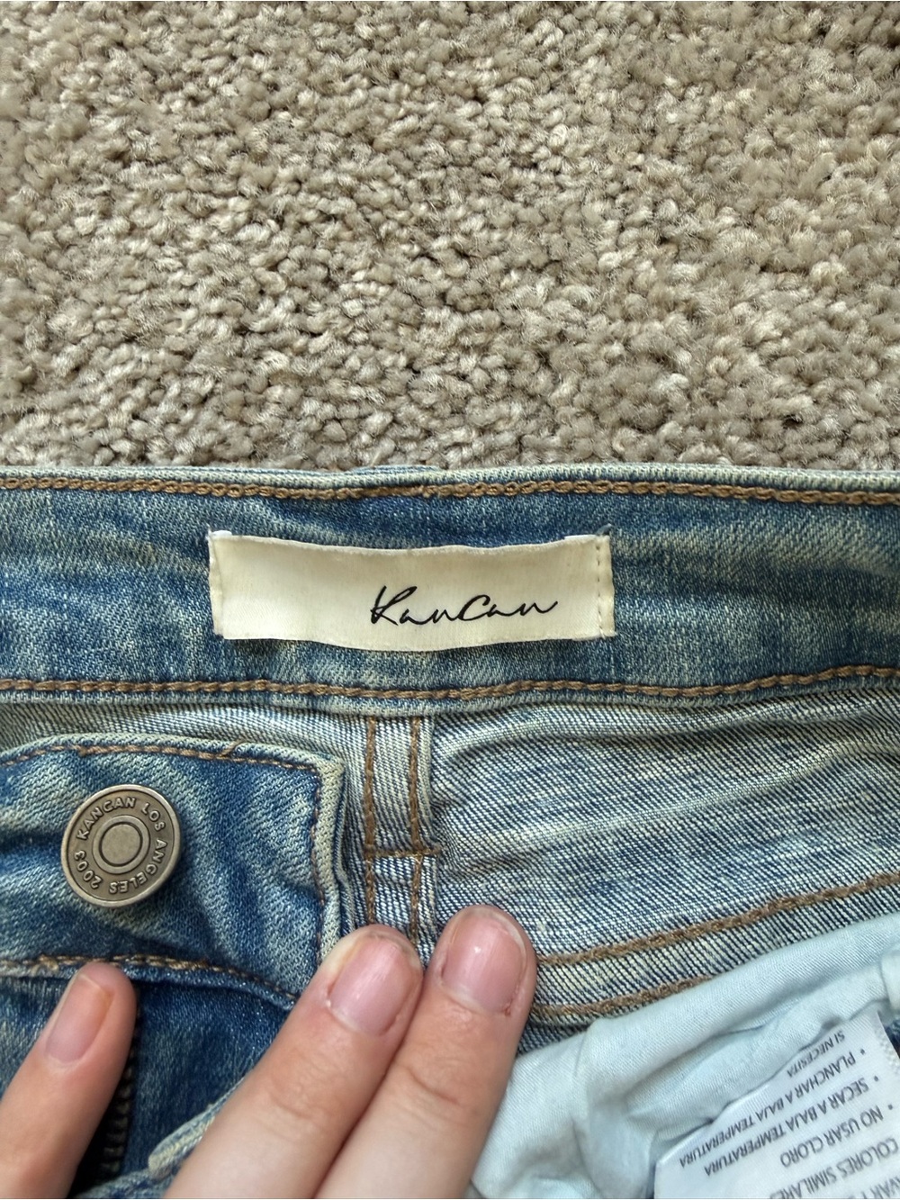 KanCan Light Blue Distressed Ankle Jeans - Picture 3 of 8